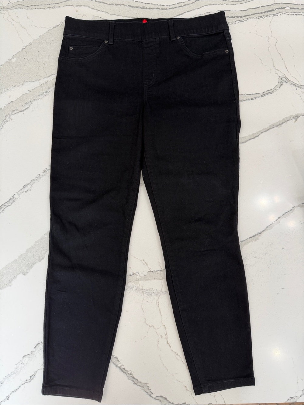 Spanx Black Pull-On Denim Jeggings Skinny Jeans Shaping Stretch Pants| LG